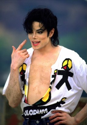 Michael on the set of They Don't Care About Us (how fitting!)